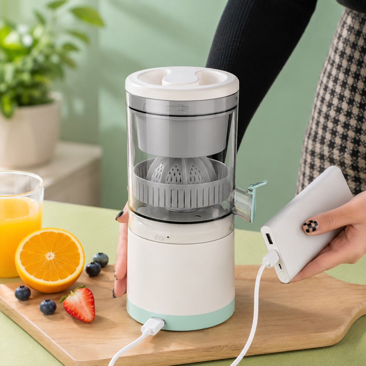 Portable, Rechargable Electric Citrus Citrova Juicer