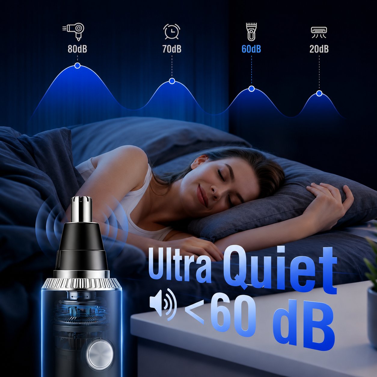 3-in-1 Professional Painless Rechargeable Trimmer for Men & Women