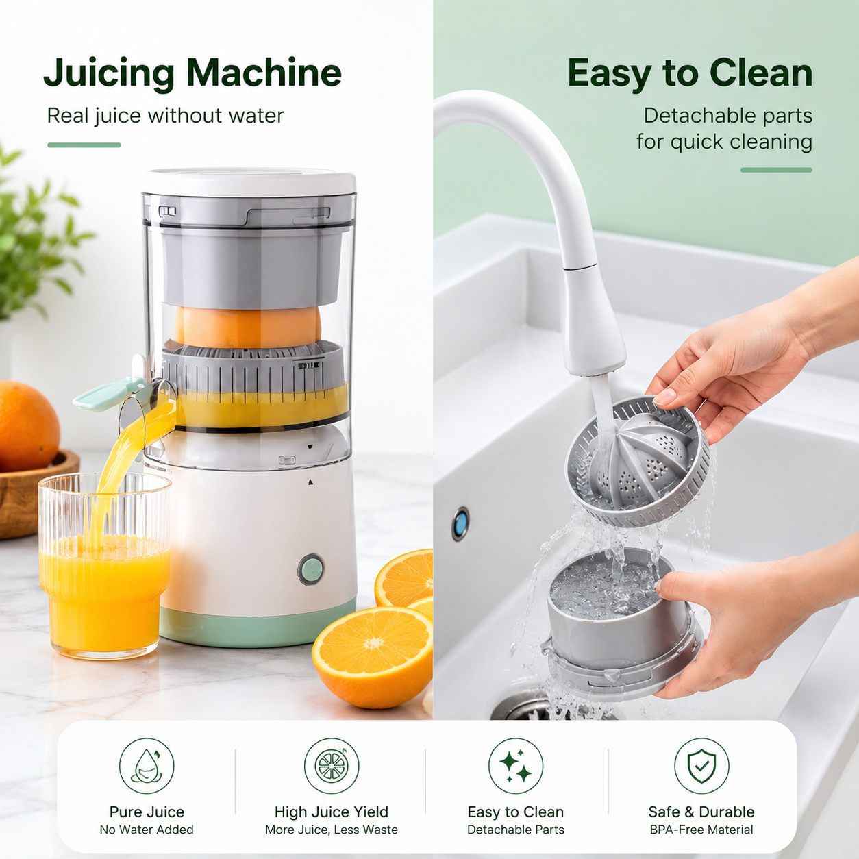 Portable, Rechargable Electric Citrus Citrova Juicer