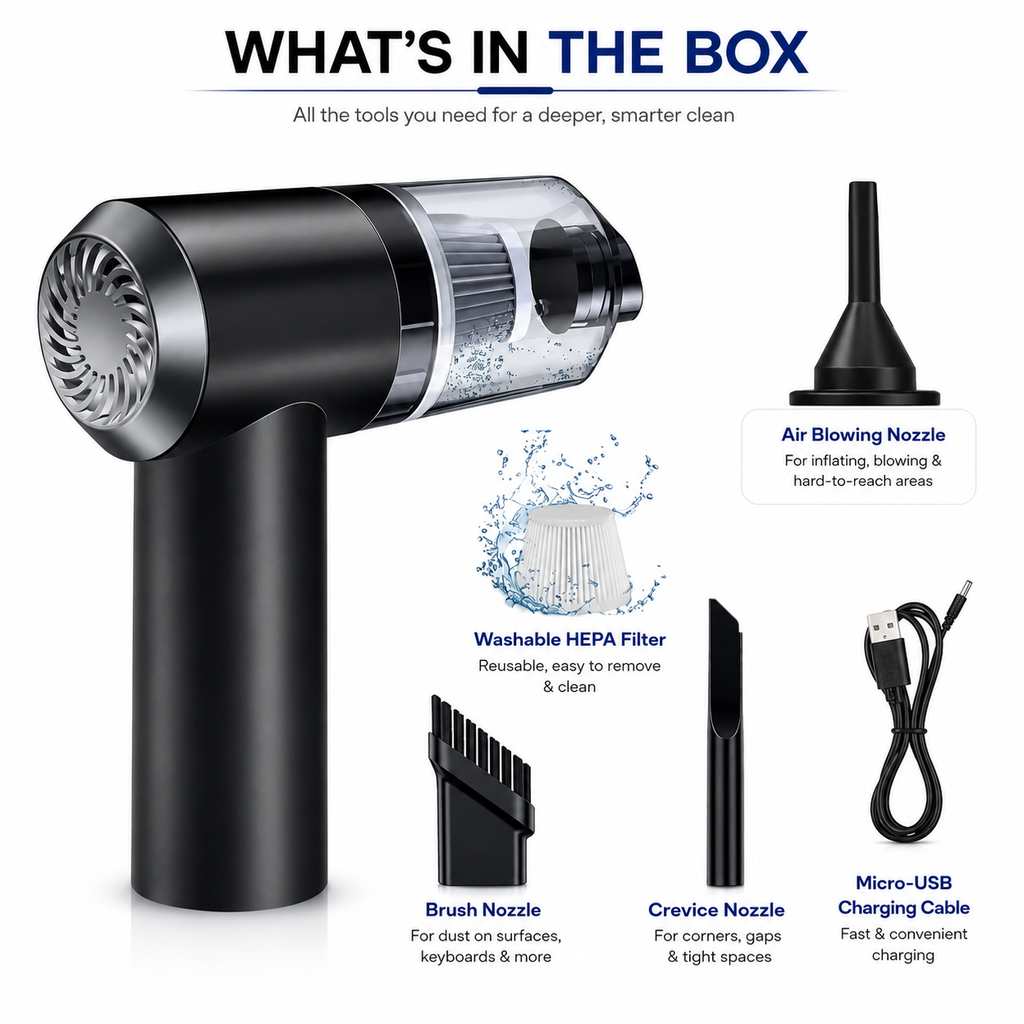 Portable Handheld Vaccum Cleaner for Car & Home