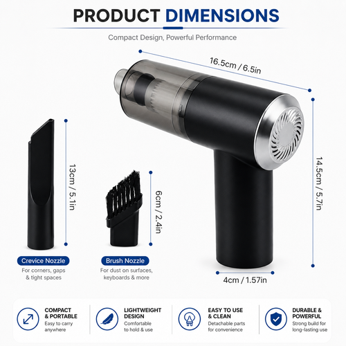 Portable Handheld Vaccum Cleaner for Car & Home