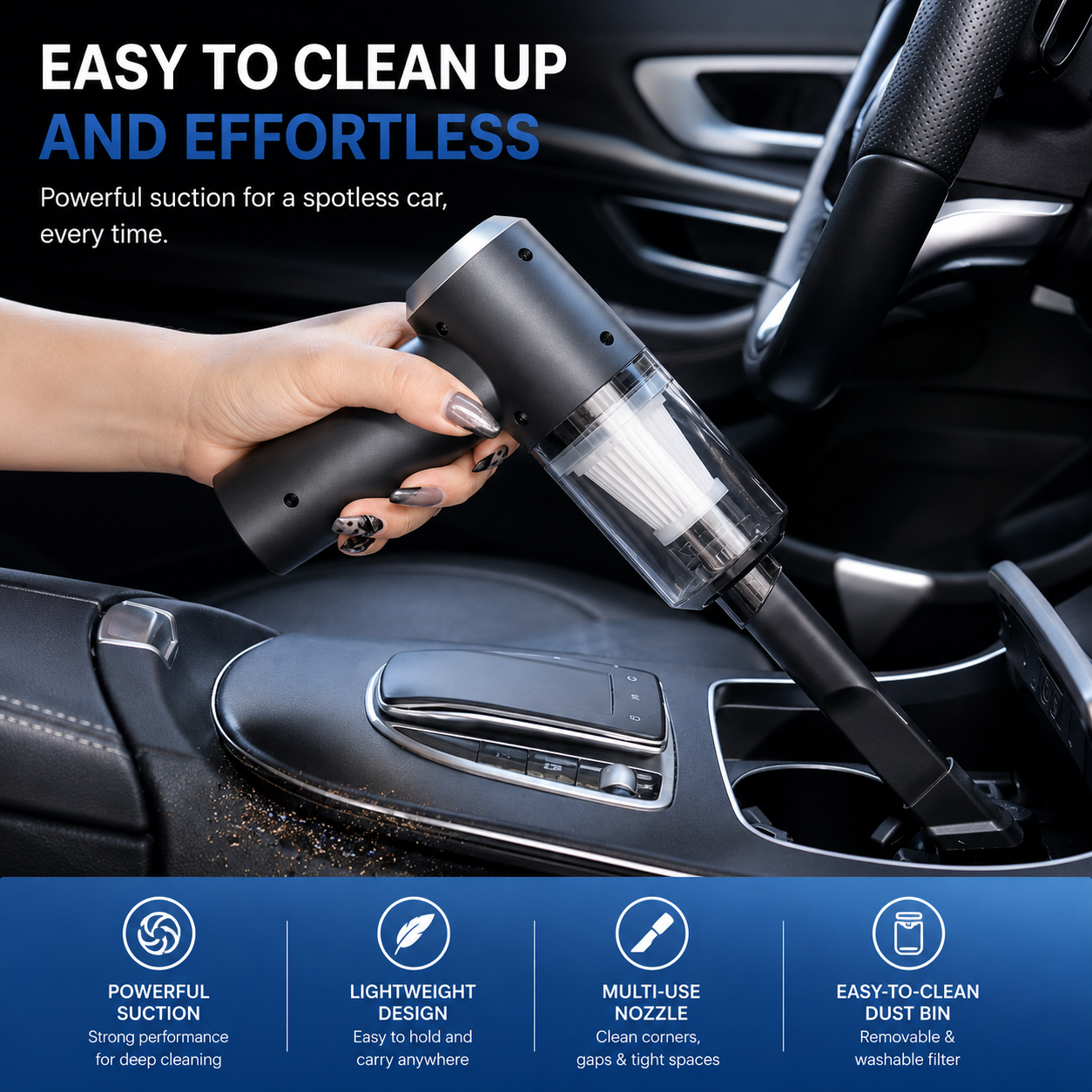 Portable Handheld Vaccum Cleaner for Car & Home