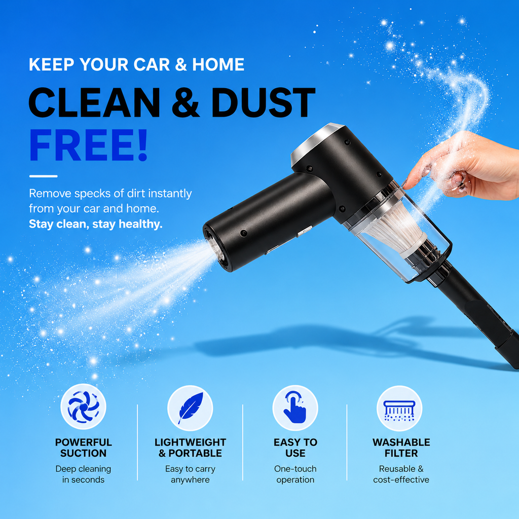 Portable Handheld Vaccum Cleaner for Car & Home